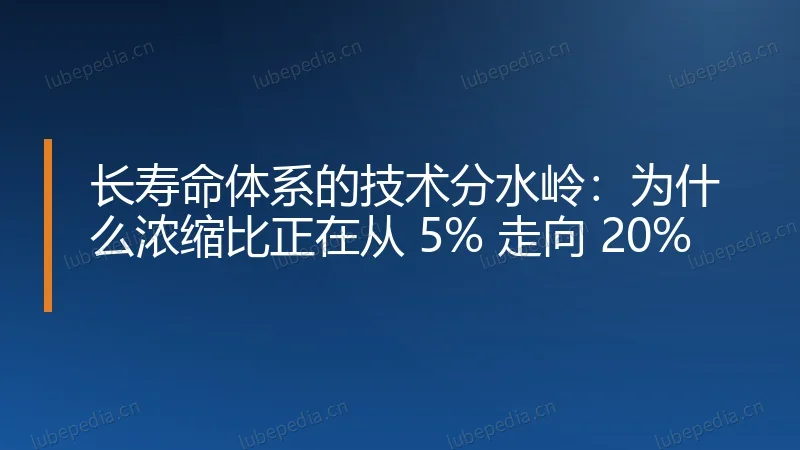 长寿命体系的技术分水岭:为什么浓缩比正在从 5% 走向 20%